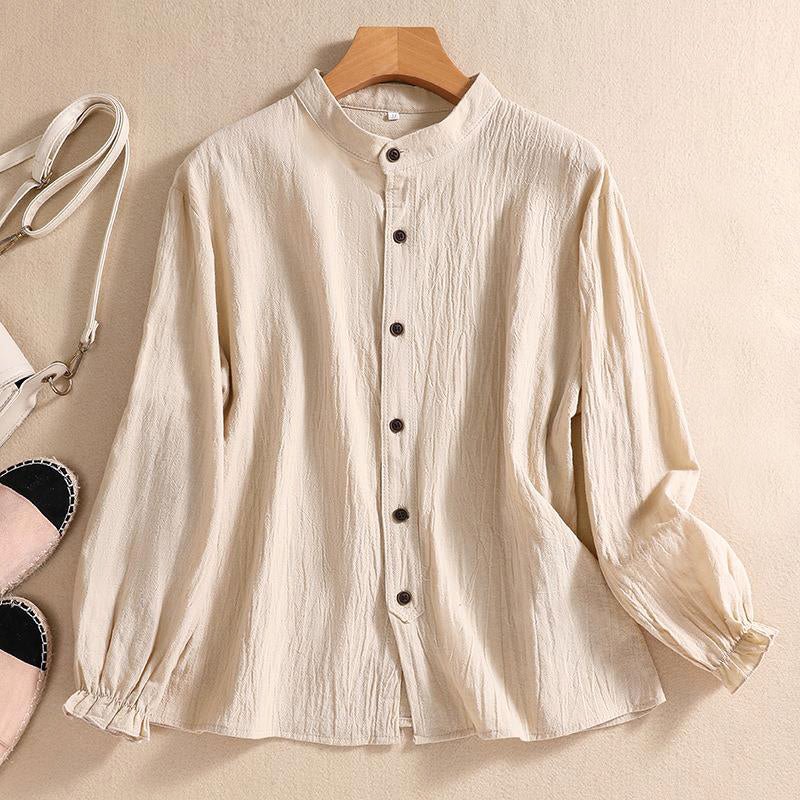 Crinkle Cotton Blend Tunic Blouse For Summer Comfort - Nalani - UK and AUS Fashion Clothing and Decor