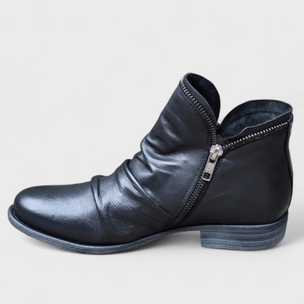 Damaris | Boots For Women | Ankle Height Side Zip Closure - Nalani - Fashion Clothing and Decor