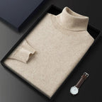 Denim Blue Men's Turtleneck Sweater Slim Fit Knitwear - Nalani - UK Fashion Clothing and Decor