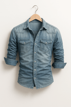 Denim Shirt For Men Durable Casual Wear Versatile Everyday - Nalani - Fashion Clothing and Decor
