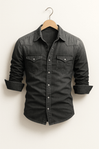Denim Shirt For Men Durable Casual Wear Versatile Everyday - Nalani - Fashion Clothing and Decor