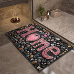 Diatomite Bath Mat with Non-Slip Rubber Base – Quick Dry Absorbent Bath Mat, 17 Designs, 16 x 24 to 24 x 35 in - Nalani - Fashion Clothing and Decor