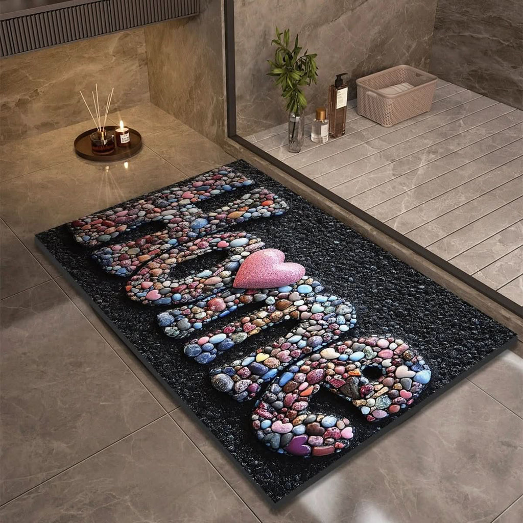 Diatomite Bath Mat with Non-Slip Rubber Base – Quick Dry Absorbent Bath Mat, 17 Designs, 16 x 24 to 24 x 35 in - Nalani - Fashion Clothing and Decor