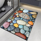 Diatomite Bath Mat with Non-Slip Rubber Base – Quick Dry Absorbent Bath Mat, 17 Designs, 16 x 24 to 24 x 35 in - Nalani - Fashion Clothing and Decor