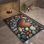 Diatomite Bath Mat with Non-Slip Rubber Base – Quick Dry Absorbent Bath Mat, 17 Designs, 16 x 24 to 24 x 35 in - Nalani - Fashion Clothing and Decor
