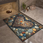 Diatomite Bath Mat with Non-Slip Rubber Base – Quick Dry Absorbent Bath Mat, 17 Designs, 16 x 24 to 24 x 35 in - Nalani - Fashion Clothing and Decor