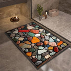 Diatomite Bath Mat with Non-Slip Rubber Base – Quick Dry Absorbent Bath Mat, 17 Designs, 16 x 24 to 24 x 35 in - Nalani - Fashion Clothing and Decor