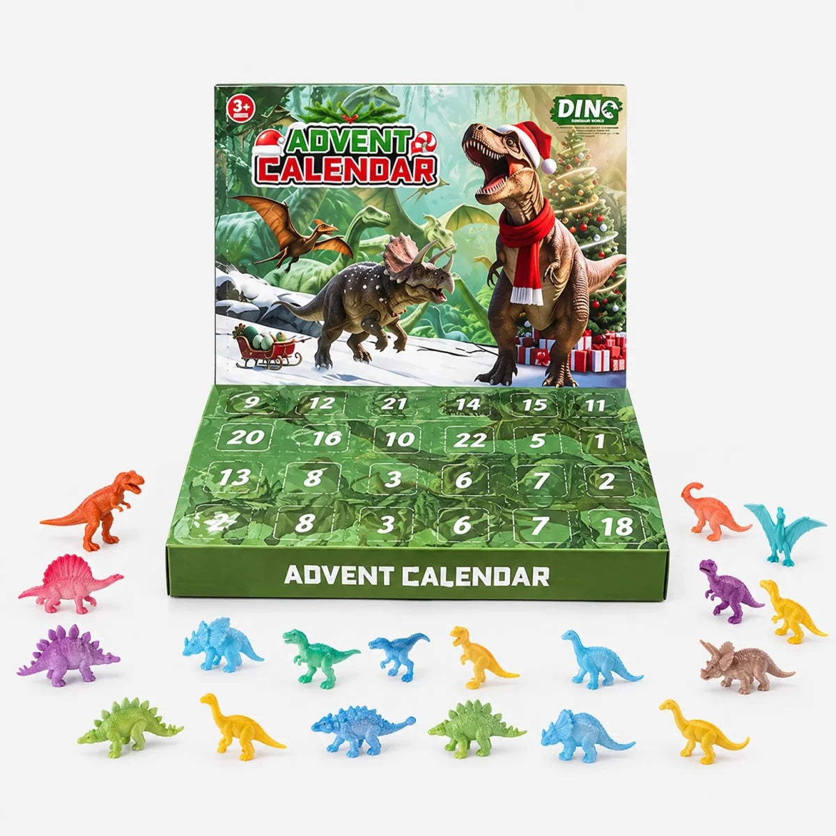 Dinosaur Advent Calendar for Kids 2026 – 24 Glow in the Dark Mini Dinosaur Figures, Non-Candy Christmas Countdown - Nalani - Fashion Clothing and Decor