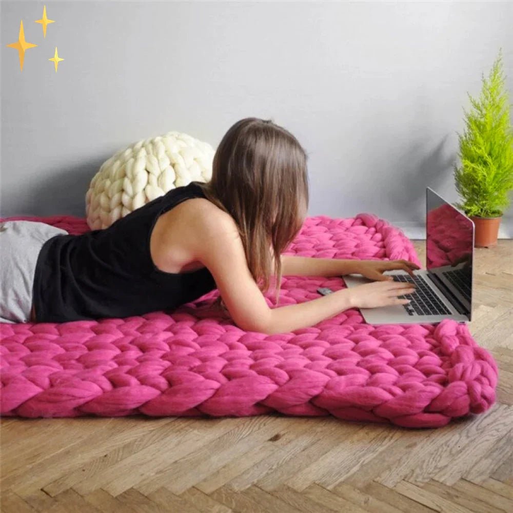 DIY Chunky XL Wool Yarn 1000g (2.2 lb) – Super Bulky Arm Knitting Yarn for Chunky Knit Blankets & Cushions – LuxeWool - Nalani - Fashion Clothing and Decor