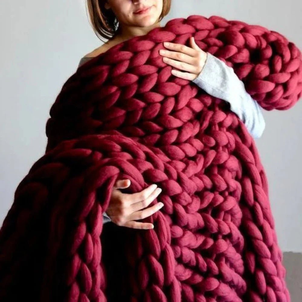DIY Chunky XL Wool Yarn 1000g (2.2 lb) – Super Bulky Arm Knitting Yarn for Chunky Knit Blankets & Cushions – LuxeWool - Nalani - Fashion Clothing and Decor