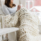 DIY Chunky XL Wool Yarn 1000g (2.2 lb) – Super Bulky Arm Knitting Yarn for Chunky Knit Blankets & Cushions – LuxeWool - Nalani - Fashion Clothing and Decor