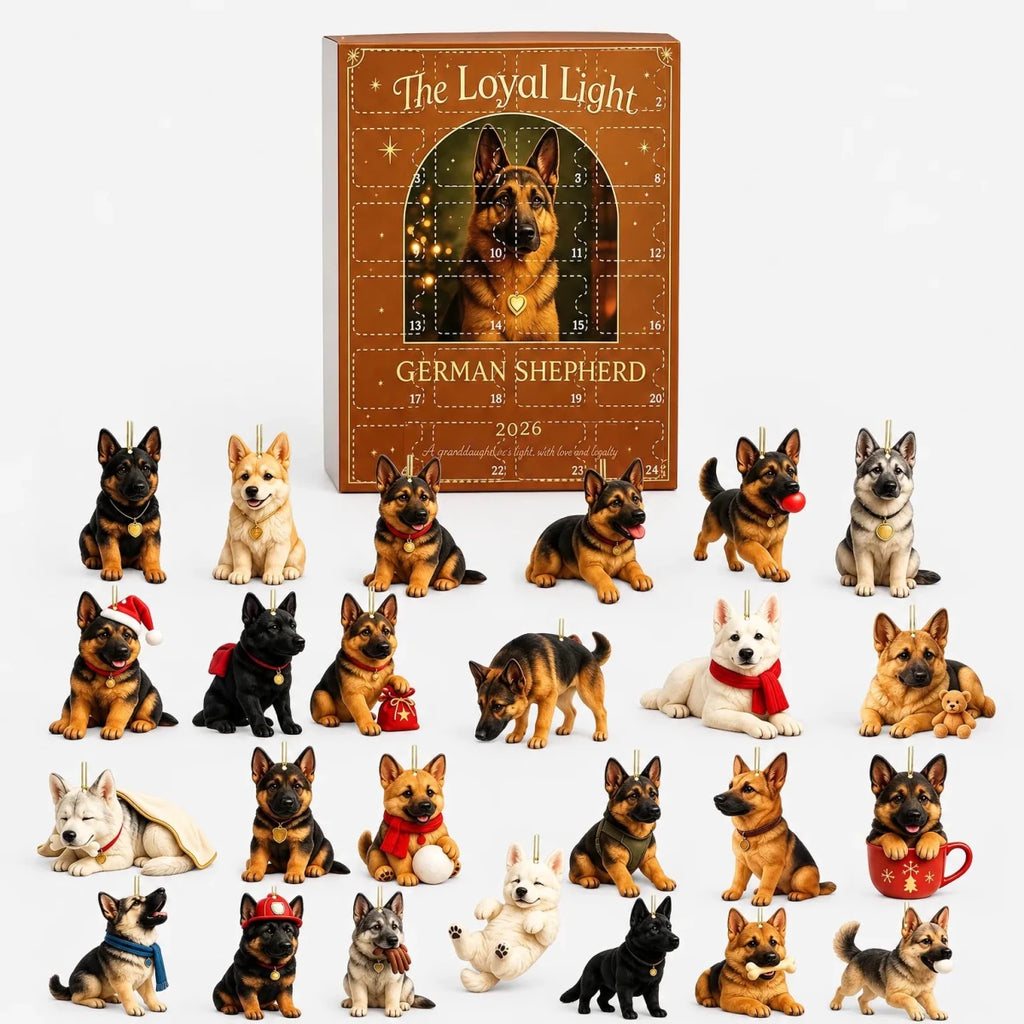 Dog Advent Calendar for Dog Lovers – 24 German Shepherd Acrylic Ornaments for the Christmas Tree - Nalani - Fashion Clothing and Decor
