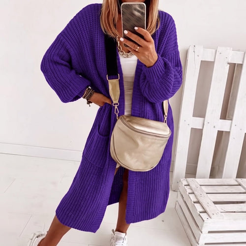 Dôre | Women's Oversized Open-Front Cardigan with Balloon Sleeves - Nalani - Fashion Clothing and Decor