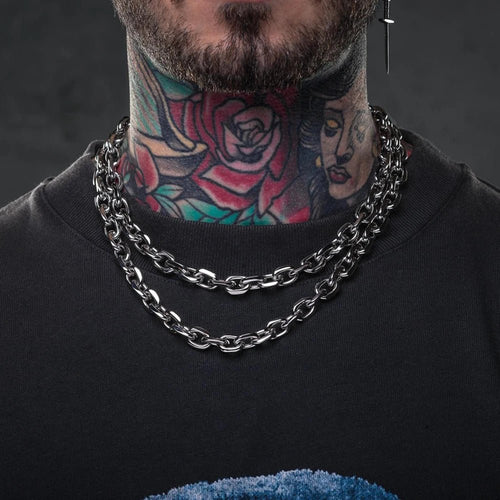 Draven Heavy Link Chain Stainless Steel Beveled Cable Link - Nalani - Fashion Clothing and Decor