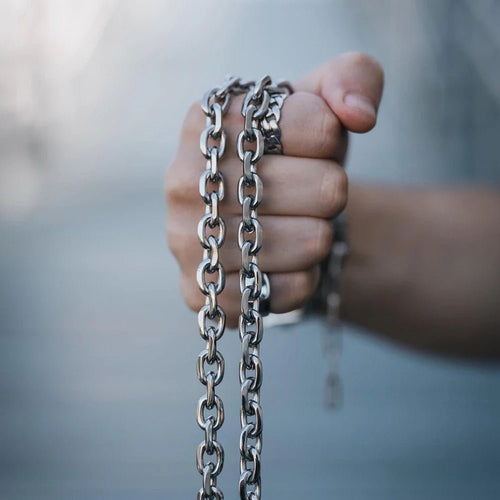 Draven Heavy Link Chain Stainless Steel Beveled Cable Link - Nalani - Fashion Clothing and Decor