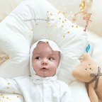 DreamNest | Hypoallergenic Baby Sleep Pillow - Ergonomic Breathable Infant Flat Head Prevention Cushion with Washable Organic Cotton Cover for Toddler Cot - Nalani - Fashion Clothing and Decor
