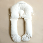 DreamNest | Hypoallergenic Baby Sleep Pillow - Ergonomic Breathable Infant Flat Head Prevention Cushion with Washable Organic Cotton Cover for Toddler Cot - Nalani - Fashion Clothing and Decor