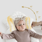DreamNest | Hypoallergenic Baby Sleep Pillow - Ergonomic Breathable Infant Flat Head Prevention Cushion with Washable Organic Cotton Cover for Toddler Cot - Nalani - Fashion Clothing and Decor