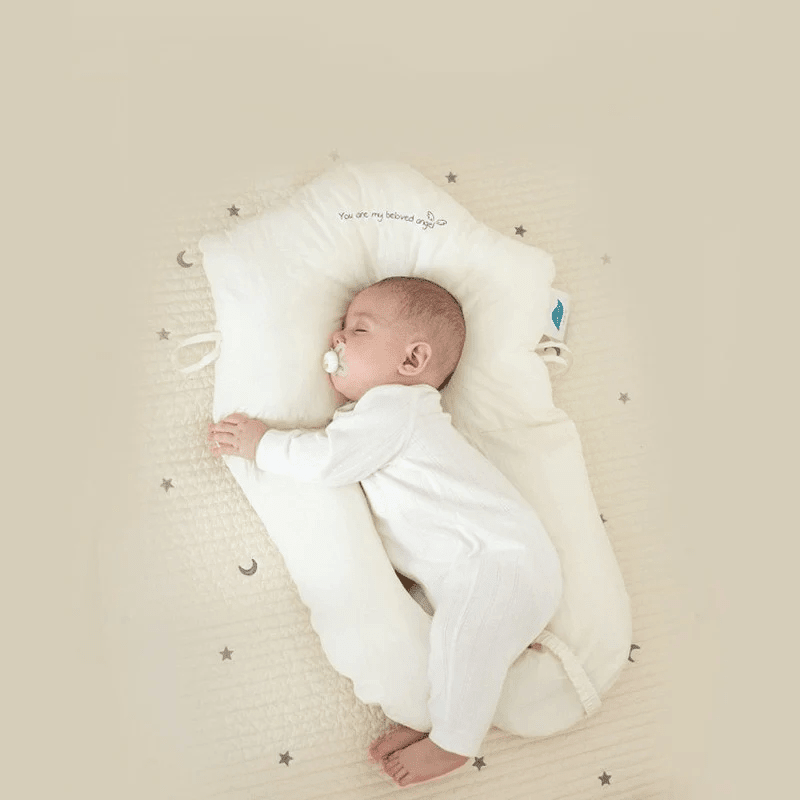 DreamNest | Hypoallergenic Baby Sleep Pillow - Ergonomic Breathable Infant Flat Head Prevention Cushion with Washable Organic Cotton Cover for Toddler Cot - Nalani - Fashion Clothing and Decor