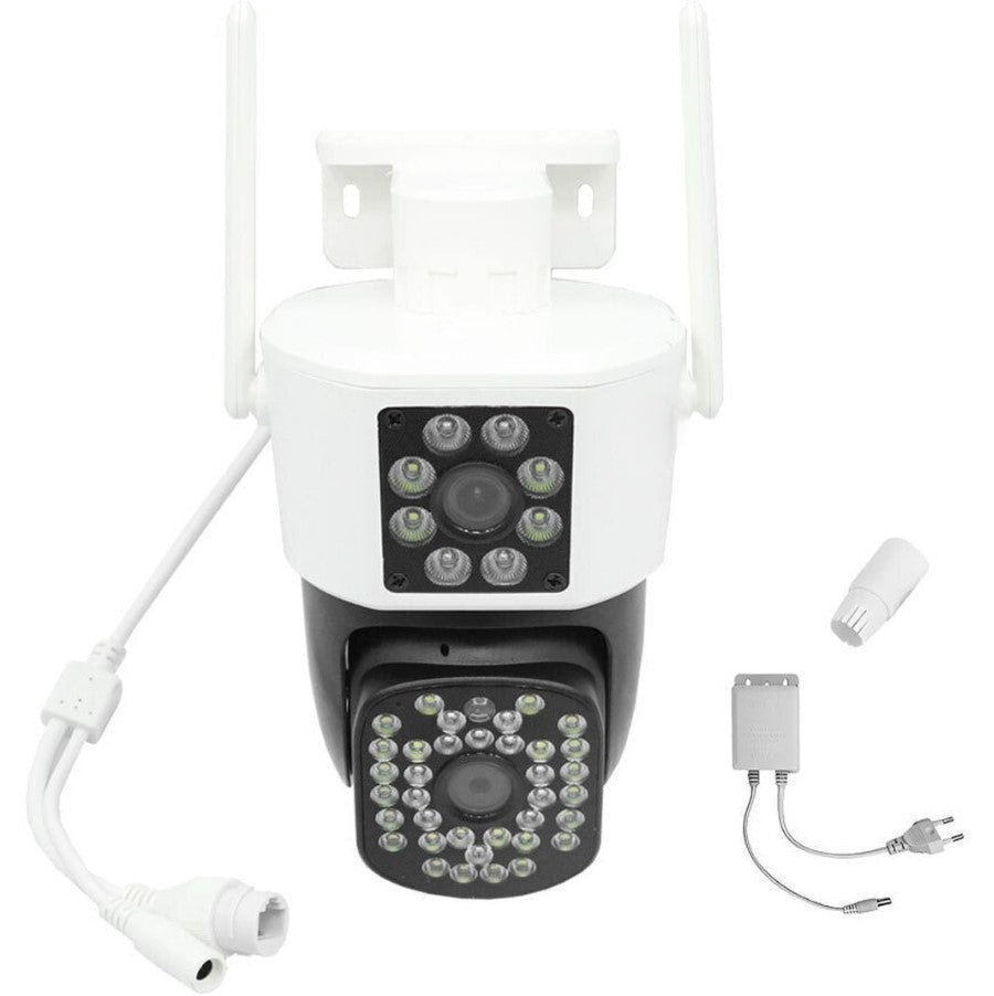 Dual Lens Security Camera 6MP – 360° PTZ, Color Night Vision, Motion Detection, Two-Way Audio, Wi-Fi or Ethernet, IP66 - Nalani - Fashion Clothing and Decor