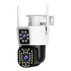 Dual Lens Security Camera 6MP – 360° PTZ, Color Night Vision, Motion Detection, Two-Way Audio, Wi-Fi or Ethernet, IP66 - Nalani - Fashion Clothing and Decor