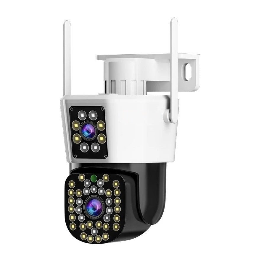 Dual Lens Security Camera 6MP – 360° PTZ, Color Night Vision, Motion Detection, Two-Way Audio, Wi-Fi or Ethernet, IP66 - Nalani - Fashion Clothing and Decor