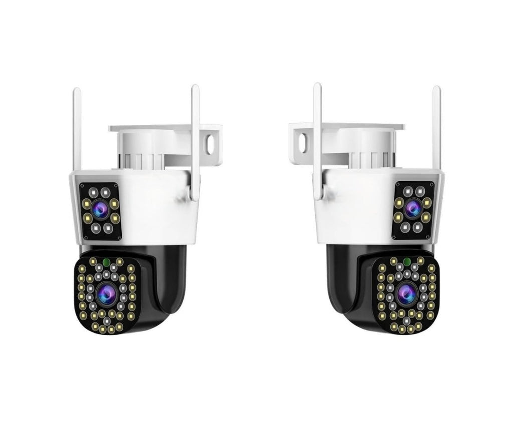 Dual Lens Security Camera 6MP – 360° PTZ, Color Night Vision, Motion Detection, Two-Way Audio, Wi-Fi or Ethernet, IP66 - Nalani - Fashion Clothing and Decor