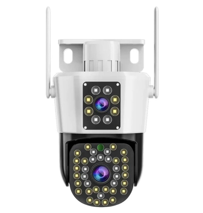 Dual Lens Security Camera 6MP – 360° PTZ, Color Night Vision, Motion Detection, Two-Way Audio, Wi-Fi or Ethernet, IP66 - Nalani - Fashion Clothing and Decor