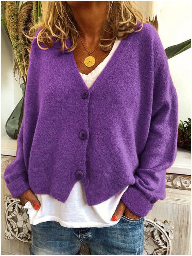 Ēden | Women's Cardigan | V-Neck Long Sleeve Cut - Nalani - Fashion Clothing and Decor