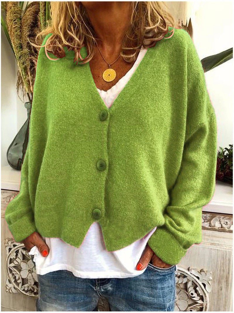 Ēden | Women's Cardigan | V-Neck Long Sleeve Cut - Nalani - Fashion Clothing and Decor