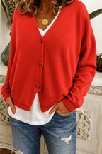 Ēden | Women's Cardigan | V-Neck Long Sleeve Cut - Nalani - Fashion Clothing and Decor