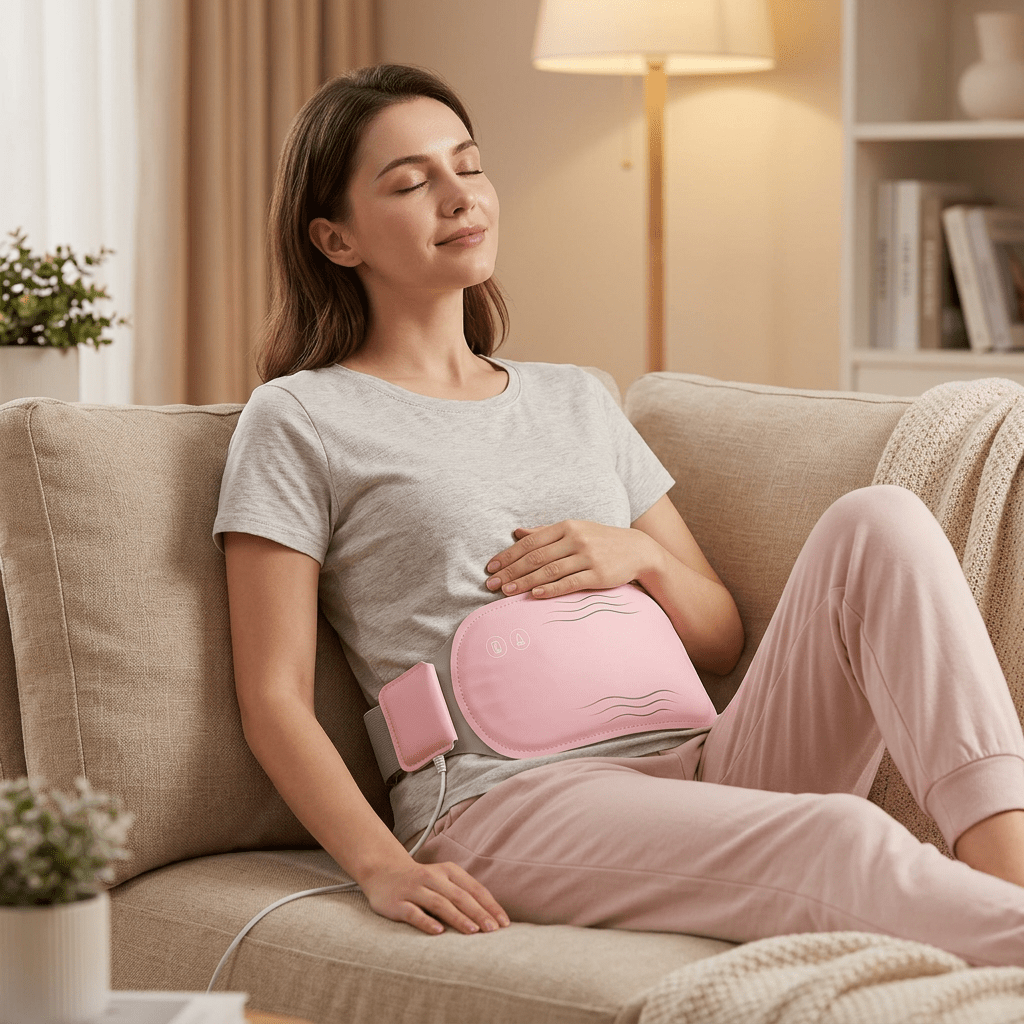 Electric Belly Warmer – Rechargeable Heating Pad with Vibration & 3 Heat Settings, Cordless Wearable Warmth - Nalani - Fashion Clothing and Decor