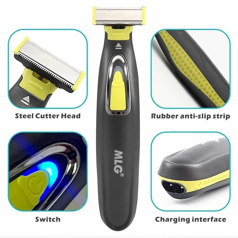 Electric Body Trimmer for Men & Women – USB Rechargeable T-Blade Trimmer for Face & Body with 3 Guide Combs - Nalani - Fashion Clothing and Decor