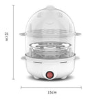 Electric Egg Cooker – 7 Egg Capacity for Hard Boiled, Soft Boiled & Poached Eggs, Also Steams Vegetables - Nalani - Fashion Clothing and Decor