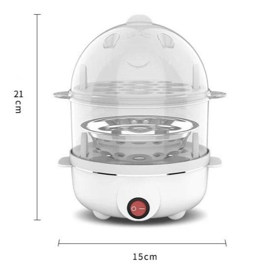 Electric Egg Cooker – 7 Egg Capacity for Hard Boiled, Soft Boiled & Poached Eggs, Also Steams Vegetables - Nalani - Fashion Clothing and Decor