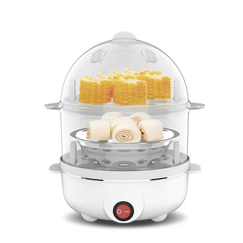 Electric Egg Cooker – 7 Egg Capacity for Hard Boiled, Soft Boiled & Poached Eggs, Also Steams Vegetables - Nalani - Fashion Clothing and Decor