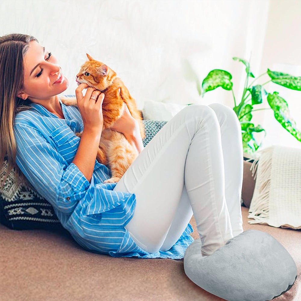 Electric Foot Warmer XL – USB Rechargeable Heated Foot Warmer with Washable Plush Cover for Home & Office - Nalani - Fashion Clothing and Decor