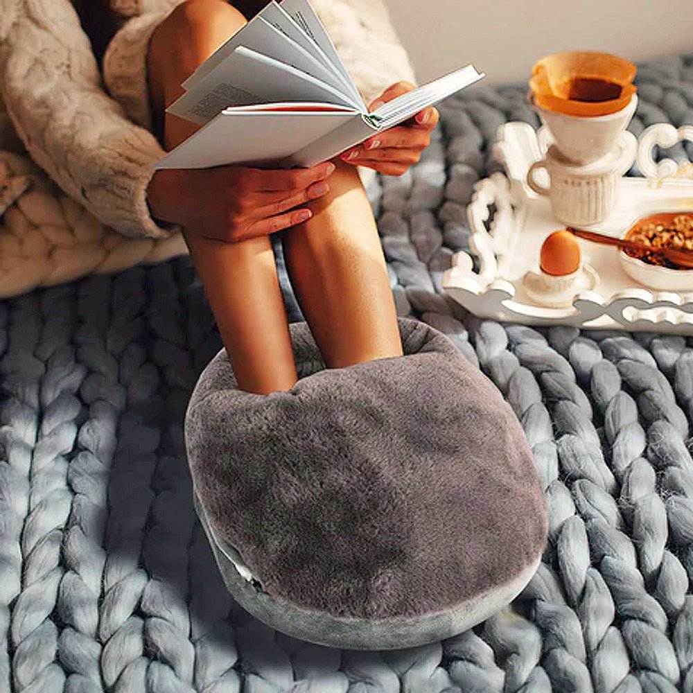 Electric Foot Warmer XL – USB Rechargeable Heated Foot Warmer with Washable Plush Cover for Home & Office - Nalani - Fashion Clothing and Decor