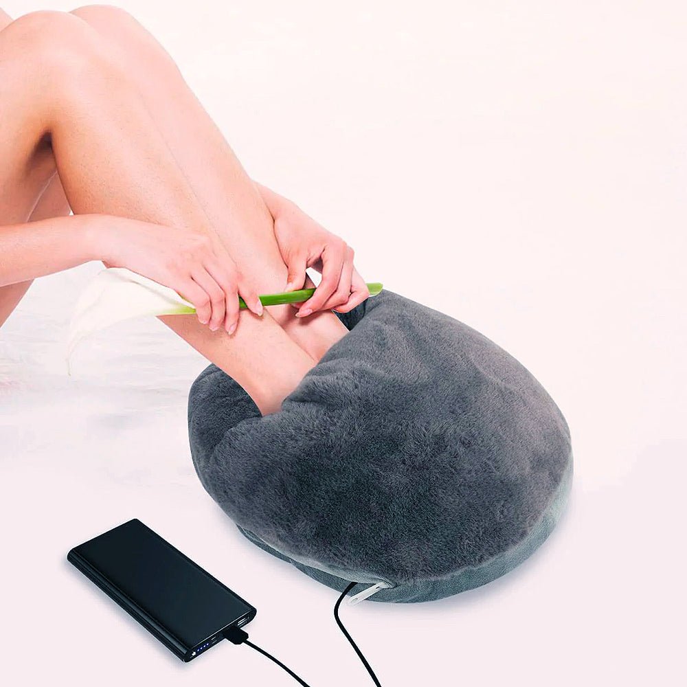Electric Foot Warmer XL – USB Rechargeable Heated Foot Warmer with Washable Plush Cover for Home & Office - Nalani - Fashion Clothing and Decor