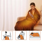 Electric Heated Flannel Blanket 59 x 50 in – 6 Heat Settings, 1–8 Hour Timer, Overheat Protection, Machine Washable - Nalani - Fashion Clothing and Decor