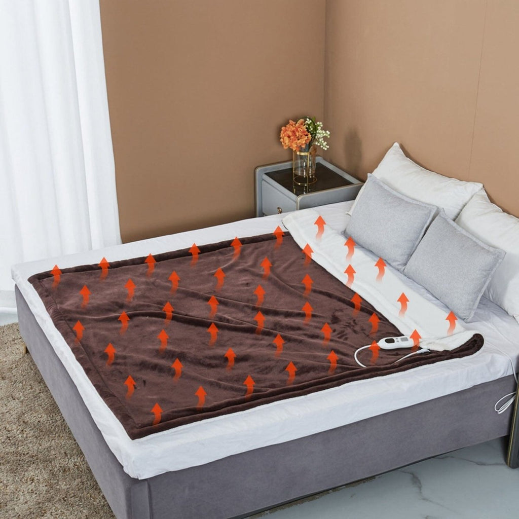 Electric Heated Flannel Blanket – Soft Heated Throw with 6 Heat Settings, 1–8h Timer & Auto Shut-Off – CozyHeat - Nalani - Fashion Clothing and Decor