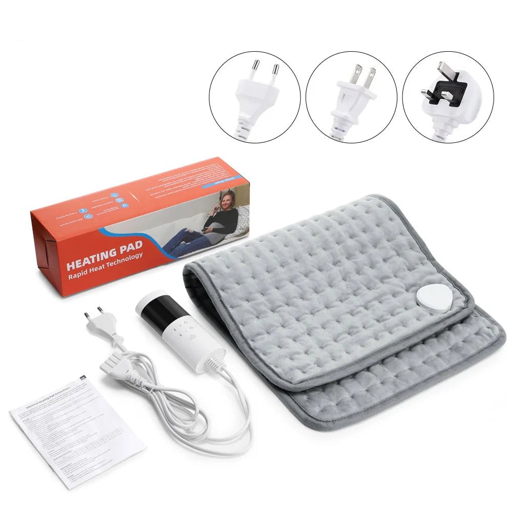 Electric Heating Pad 24 x 12 in – Soft Microvelvet Heat Pad with 9 or 10 Heat Settings & Timer – for Legs, Back and Hands - Nalani - Fashion Clothing and Decor
