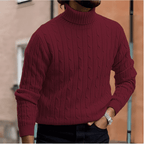 Elegant Mens Turtleneck Sweater In Soft Knit Fabric In Various Colors - Nalani - UK Fashion Clothing and Decor