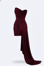 Elegant Short Evening Dress For Women With Corset Draping - Nalani - UK and AUS Fashion Clothing and Decor