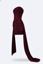 Elegant Short Evening Dress For Women With Corset Draping - Nalani - UK and AUS Fashion Clothing and Decor