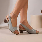 Elegant Slingback Wedge Sandals With Buckle For All Day Wear - Nalani - UK and AUS Fashion Clothing and Decor