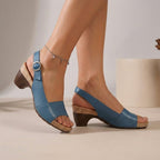 Elegant Slingback Wedge Sandals With Buckle For All Day Wear - Nalani - UK and AUS Fashion Clothing and Decor