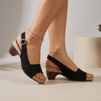 Elegant Slingback Wedge Sandals With Buckle For All Day Wear - Nalani - UK and AUS Fashion Clothing and Decor