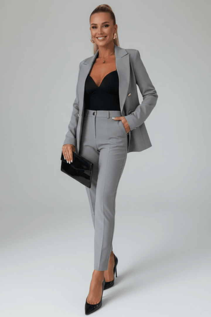 Elegant Tailored Suit Set for Women – Women's Trouser Suit, Blazer & Trousers for Work & Events, 10 Colours – Sophia Laurent - Nalani - Fashion Clothing and Decor