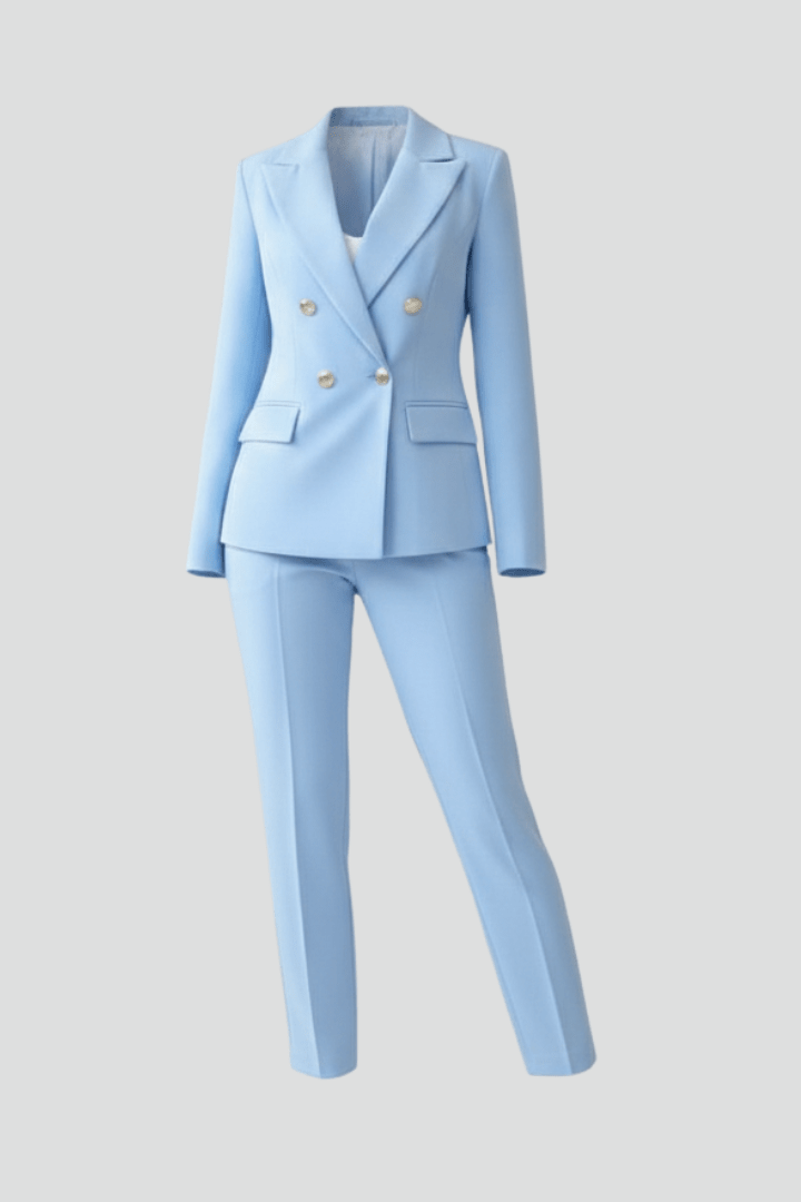 Elegant Tailored Suit Set for Women – Women's Trouser Suit, Blazer & Trousers for Work & Events, 10 Colours – Sophia Laurent - Nalani - Fashion Clothing and Decor